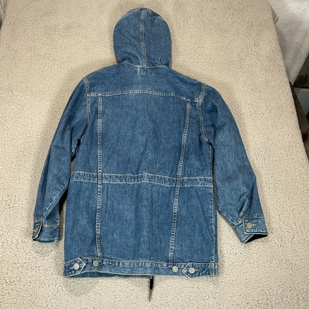 Vintage Guess Jeans Georges Marciano Hooded Denim Jacket USA Womens Small 13818V